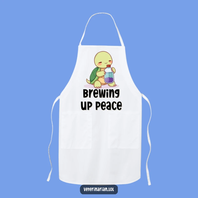 Funny Turtle Potion Apron: Cook with Calmness and a Gentle Nudge