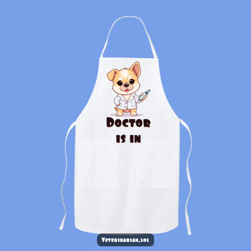 Funny Brave Dog Vet Apron: Cook with Compassion and Care