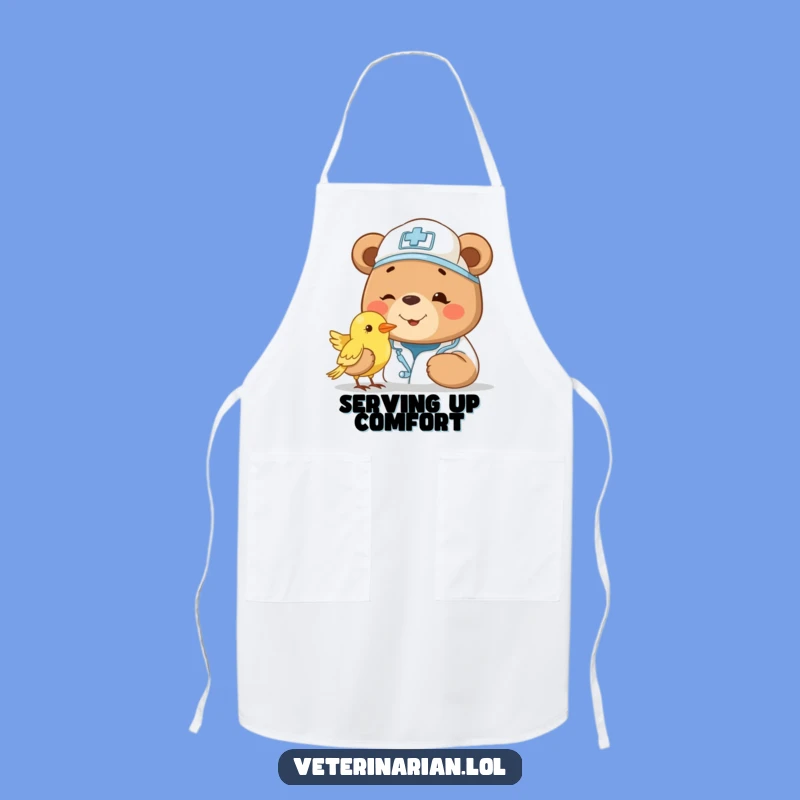 Funny Bear Vet Apron: Cook with Care and Gentle Humor