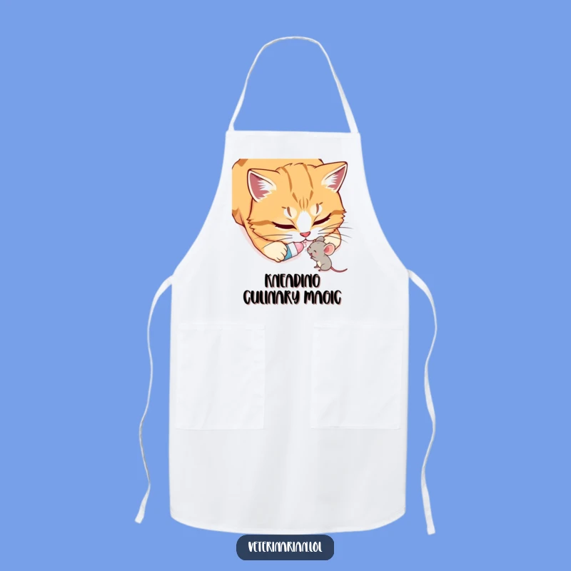 Funny Cat & Mouse Apron: Kind helper apron, a practical and funny gift for cooks.
