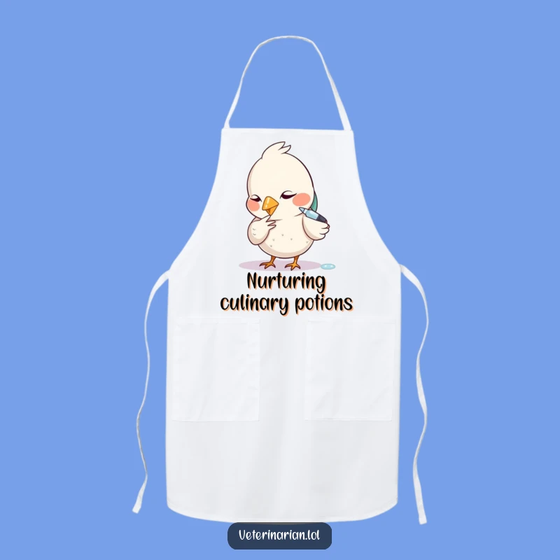 Funny Diligent Bird Dropper Apron - Chef's Focused Kitchen Wear Gift