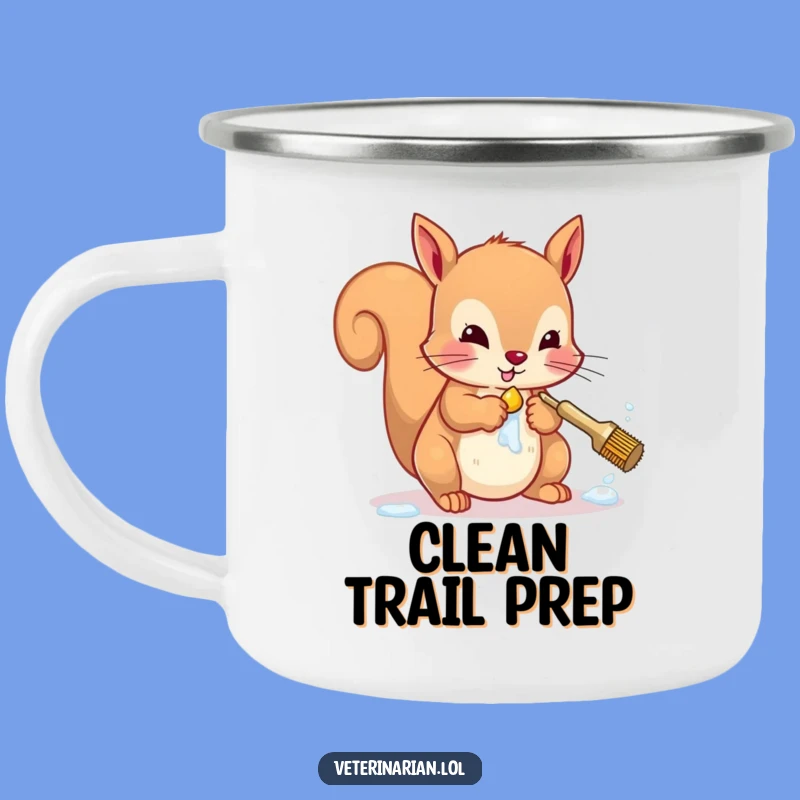 Funny Squirrel Camping Mug: Handle Your Adventures with Clean Hands Humor
