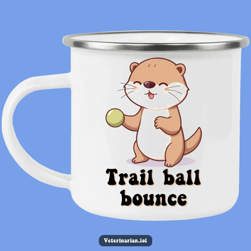 Funny Playful Otter Therapy Ball Camping Mug, Cheerful Humor for Outdoor Healing
