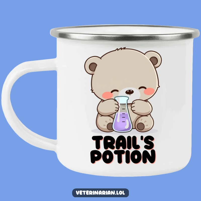 Funny Bear Cub Science Camping Mug: Adorable Lab Fun for Outdoor Thinkers