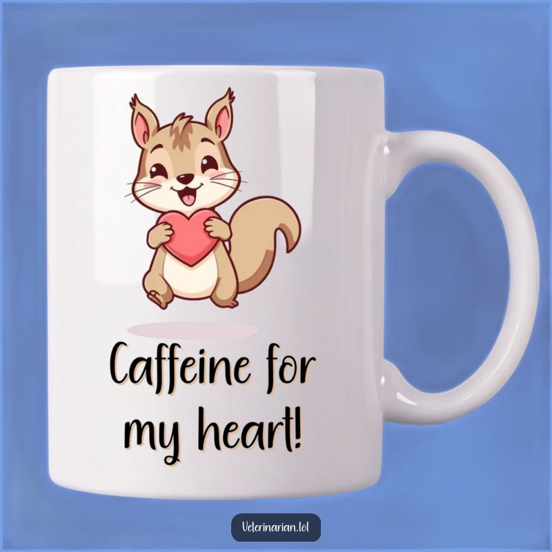 Funny Squirrel Heart Mug: Energetic Gift for a Healthy Dose of Joy