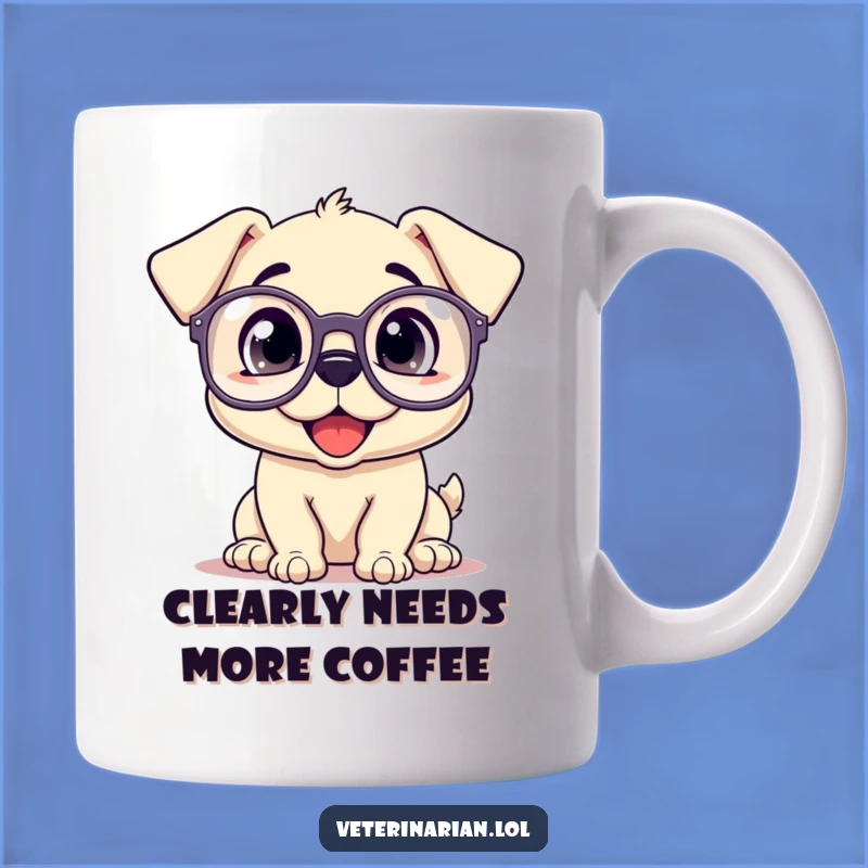 Funny Puppy Glasses Mug: Hilarious Gift for Nerdy Dog Lovers and Bookworms