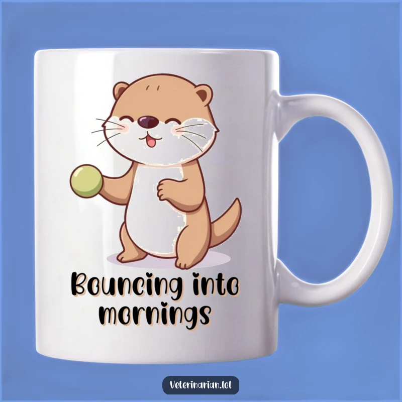 Funny Playful Otter Therapy Ball Mug, Hilarious Gift for Therapists & Animal Lovers