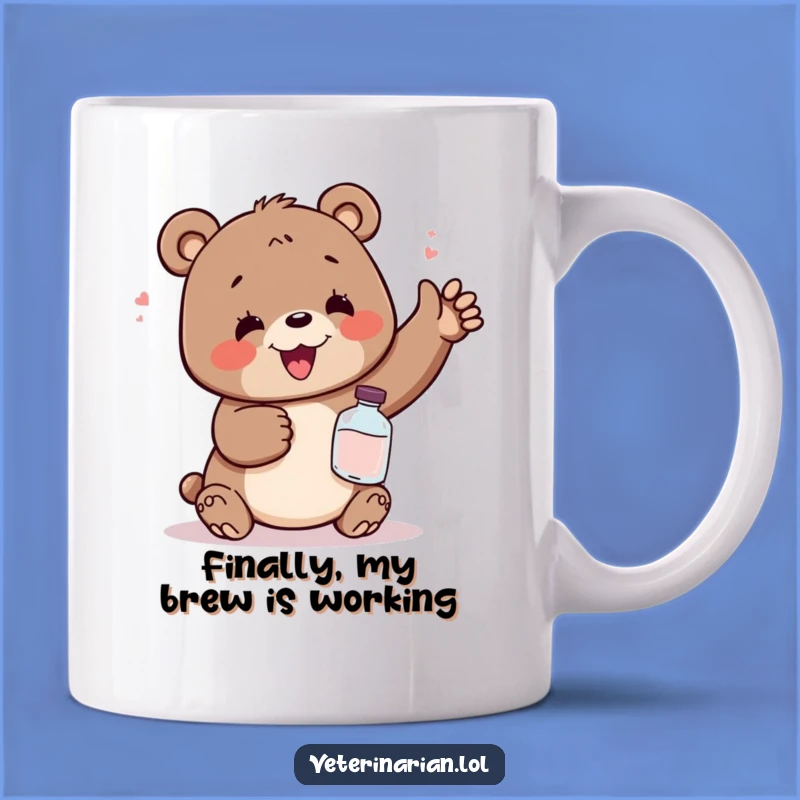 Funny Relief Bear Potion Mug - Perfect Humorous Gift for a Tired Soul