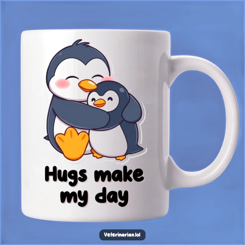 Funny Penguin Hug Mug: Adorable & Humorous Friendship Gift