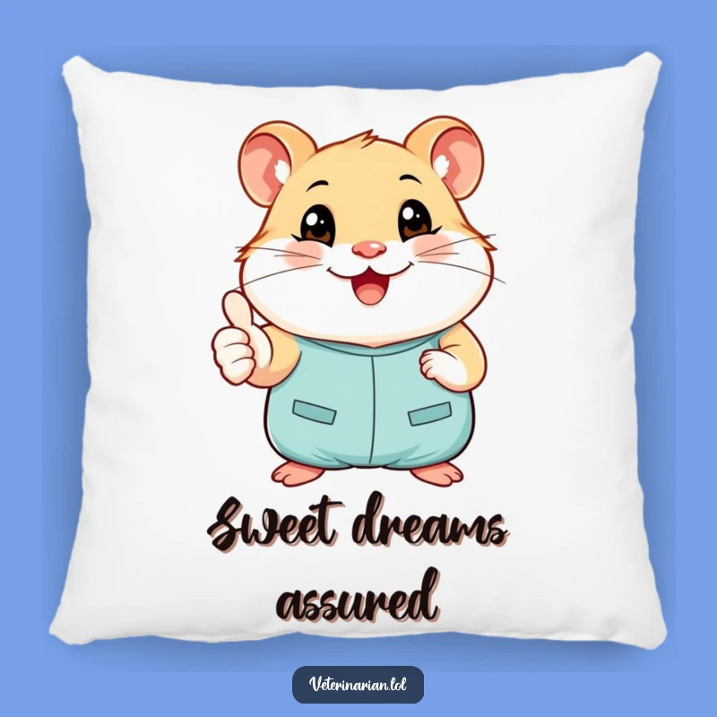 Cozy Funny Hamster Nurse Pillow - Adorable Encouragement Gift