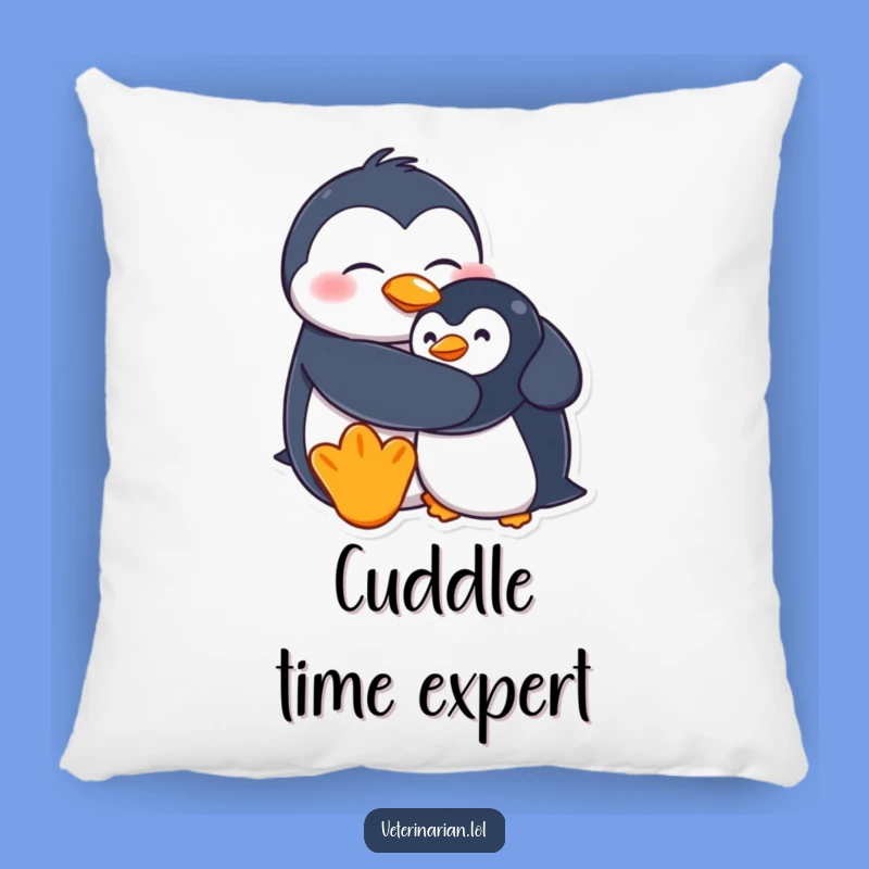 Cuddly Funny Penguin Hug Pillow: Soft & Humorous Accent