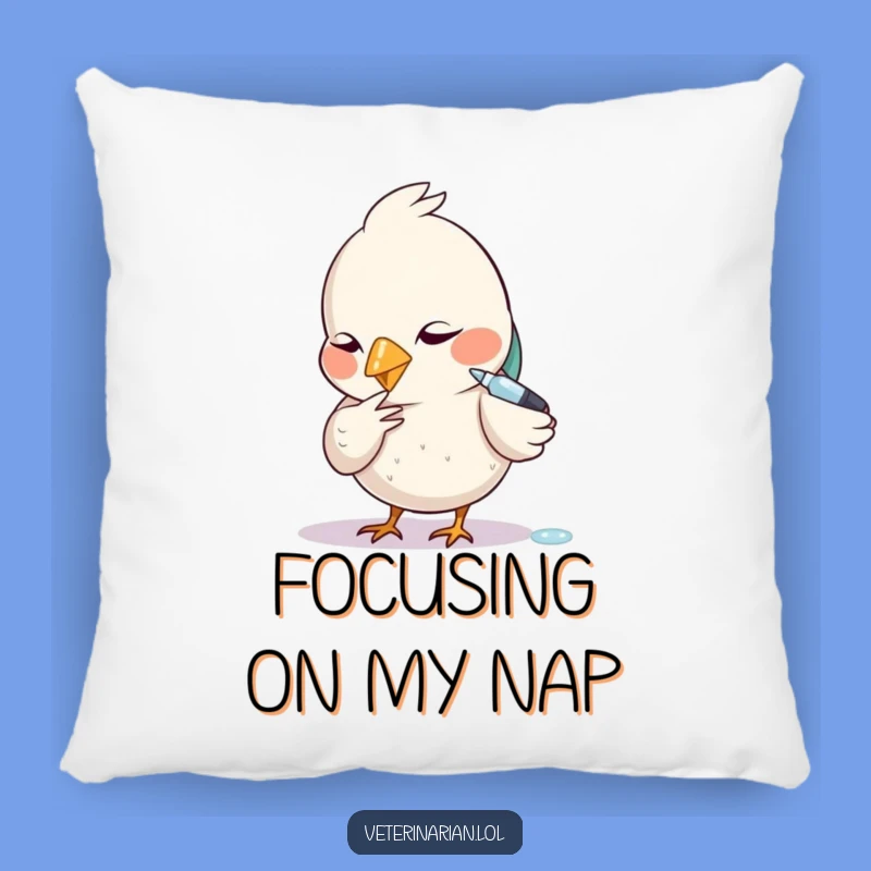 Funny Diligent Bird Dropper Pillow - Comfy & Focused Decor Gift