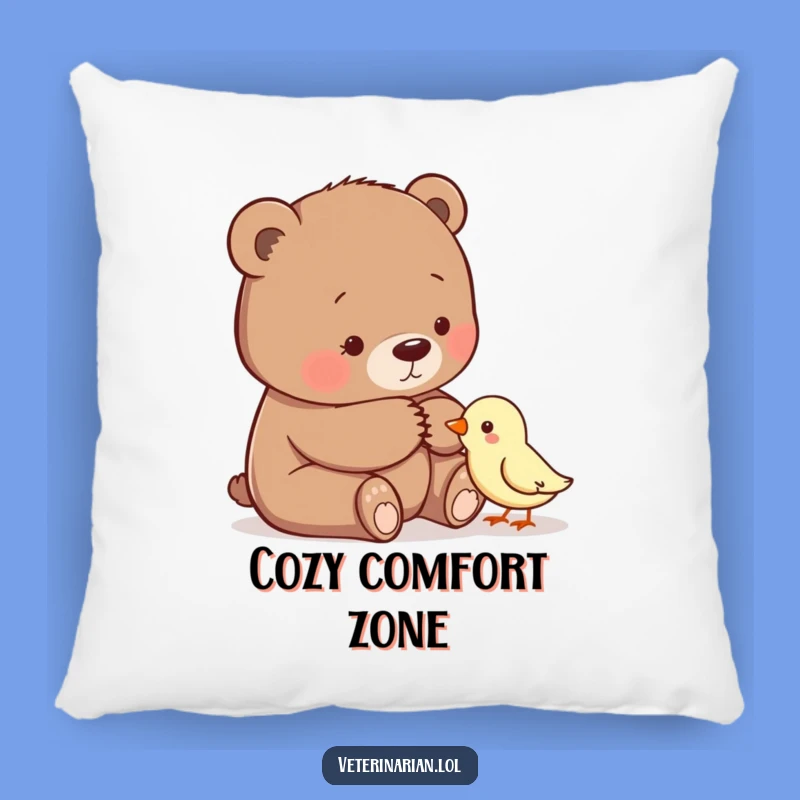 Funny Bear Comforting Bird Pillow - Cozy Comfort with a Heartwarming Funny Gift