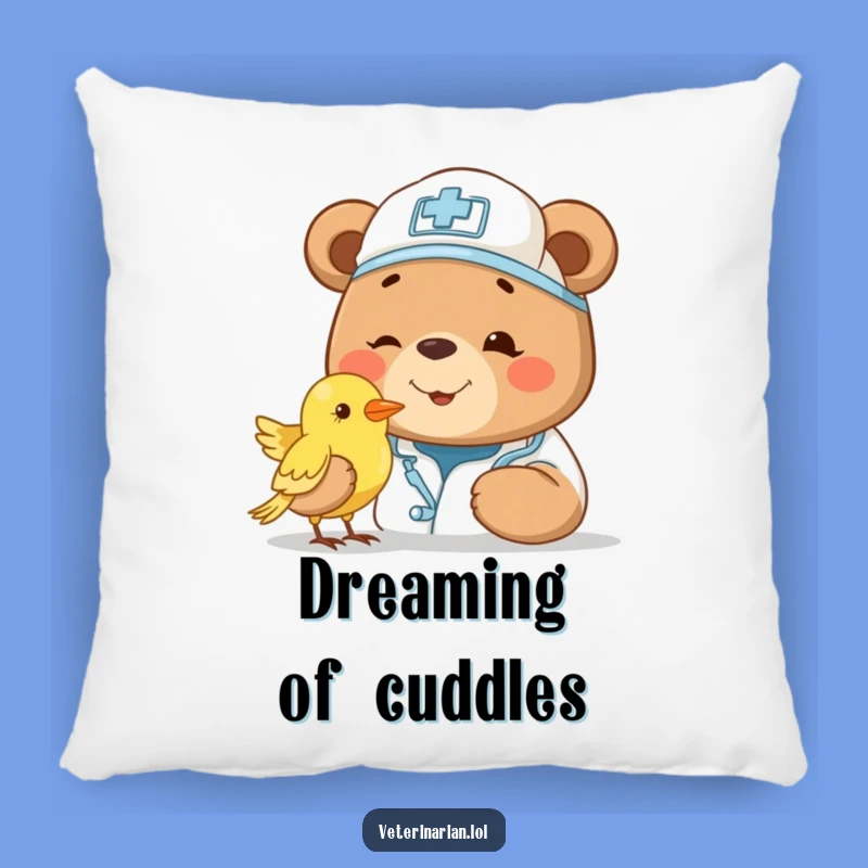 Funny Bear Vet Pillow: Cozy Comfort with a Gentle Touch