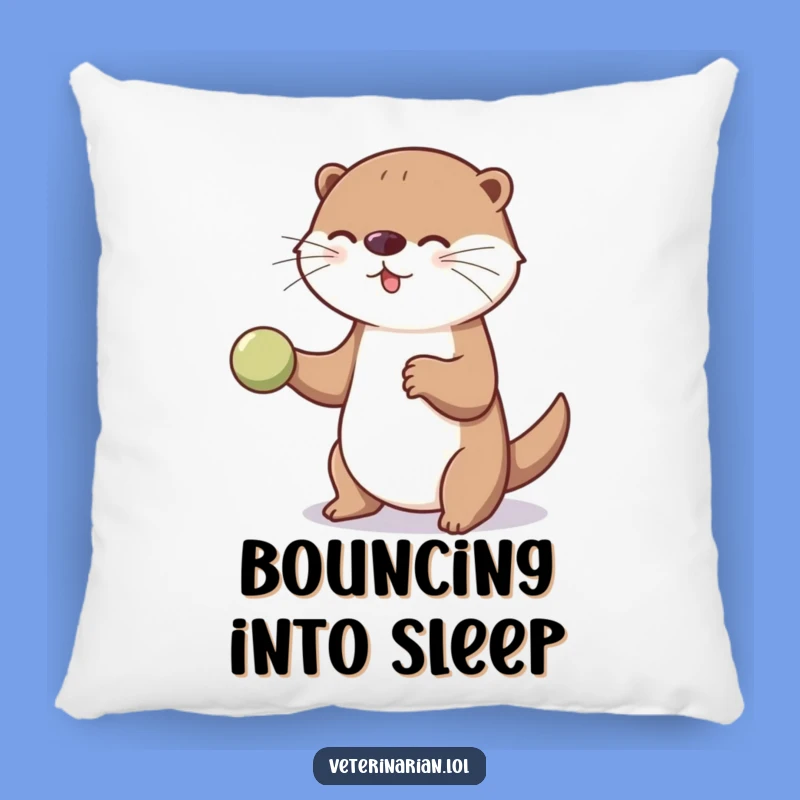 Funny Playful Otter Therapy Ball Pillow, Soft Comfort & Encouraging Decor