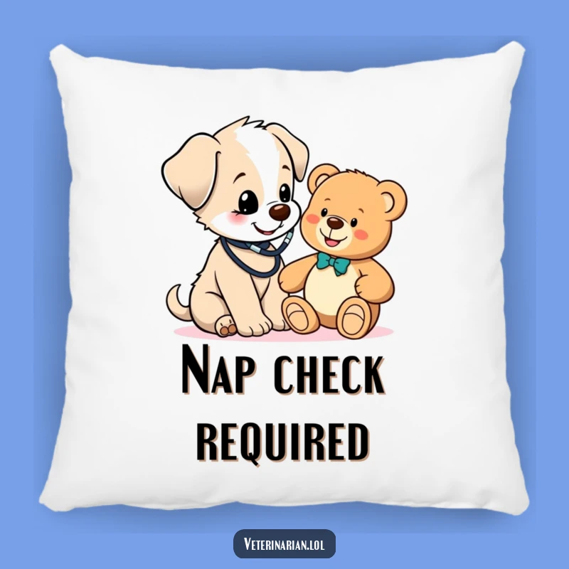 Funny Puppy Vet Pillow: Cuddle Up with This Adorable Doctor Dog & Teddy Bear!