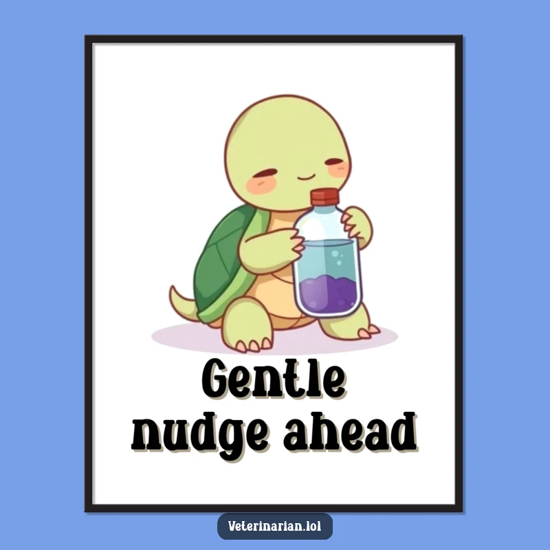 Digital Funny Turtle Potion Art: Instant Calmness and Humor Delivered