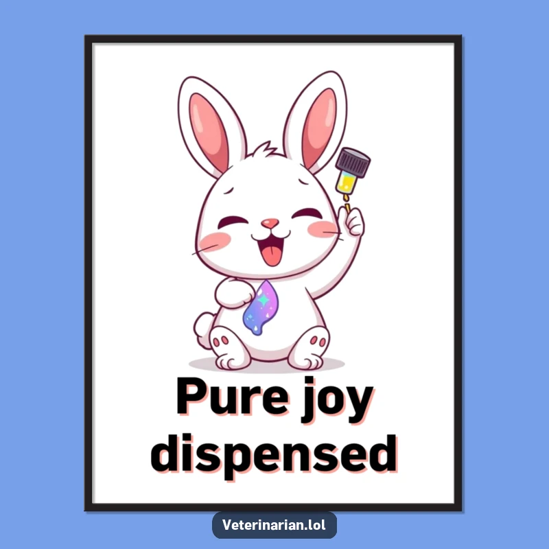 Funny Bunny Potion Digital Art - Magical Wall Decor Gift