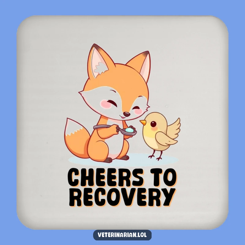 Funny Fox Coaster: Protect Surfaces with This Caring Funny Gift