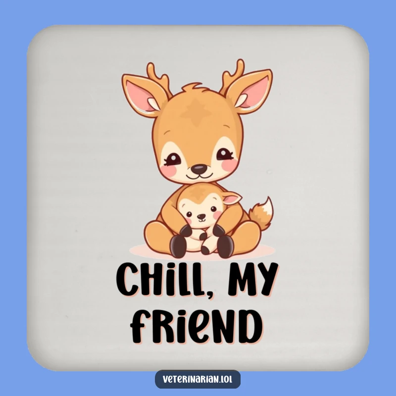 Funny Gentle Deer Coaster Set: Protect Surfaces with Nature’s Grace