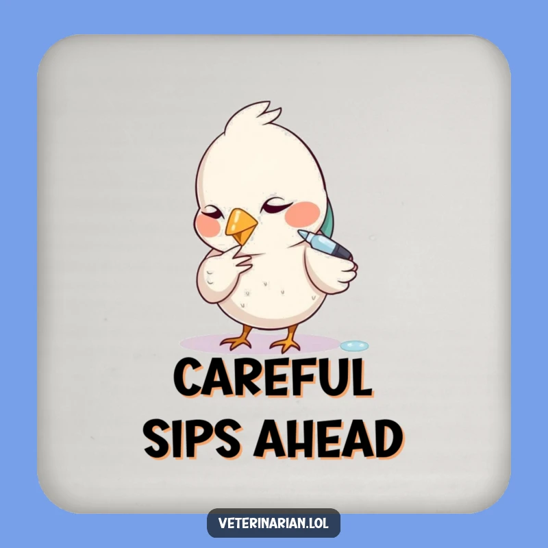 Funny Diligent Bird Dropper Coaster - Protect Surfaces with Precision Gift