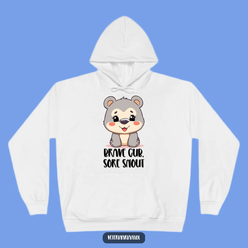 Funny Brave Bear Cub Hoodie: Cozy Up with a Smiling Cub, a Terrific Funny Gift