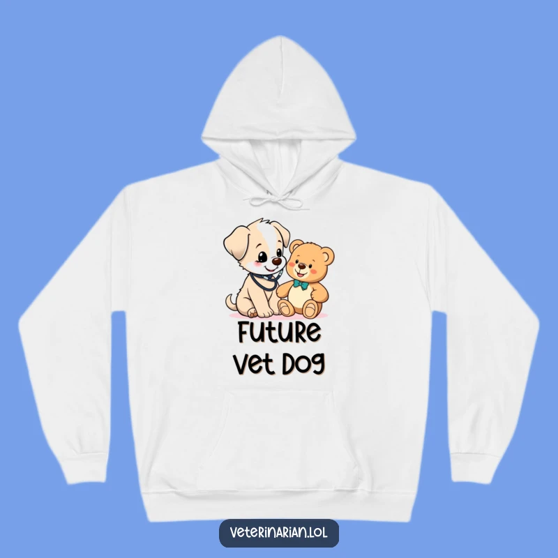 Cozy Funny Puppy Vet Hoodie: Warm Up with This Adorable Doctor Dog & Teddy Bear!