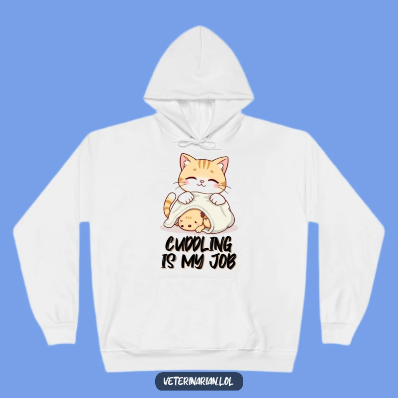 Funny Caring Cat Hoodie: Snuggle Up in Feline Comfort