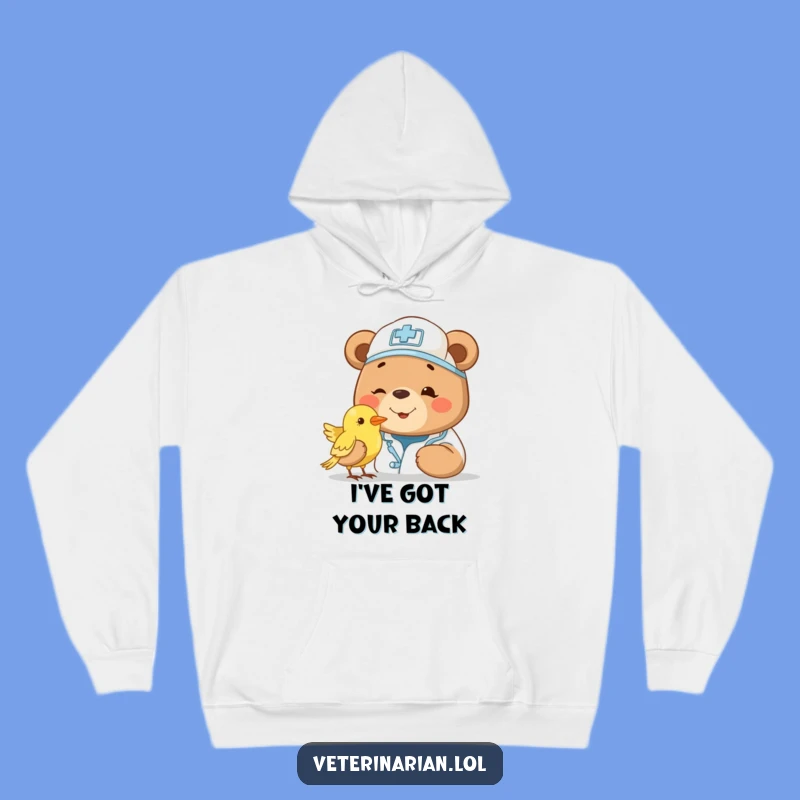 Funny Bear Vet Hoodie: Cozy Comfort with a Kind Touch