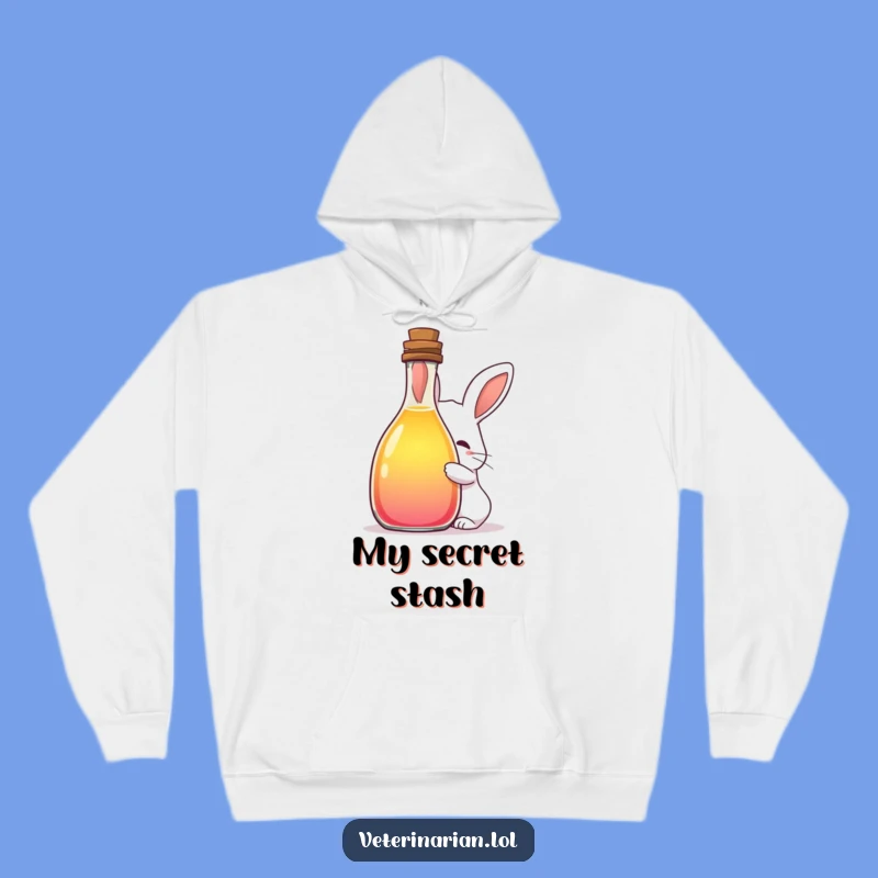 Funny Shy Rabbit Potion Hoodie: Cozy & Whimsical Wear for Introverted Explorers