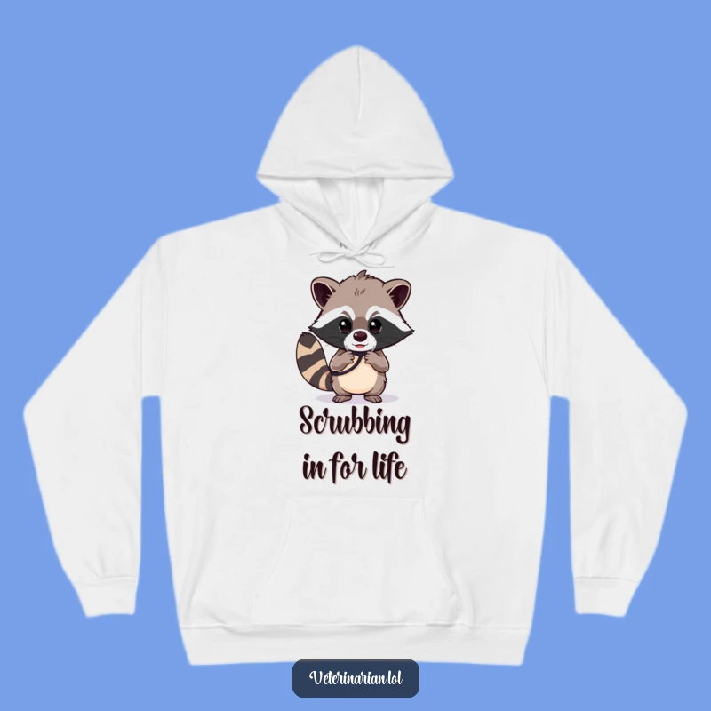 Funny Raccoon Doctor Hoodie: Cozy & Determined Sweatshirt, Perfect Gift