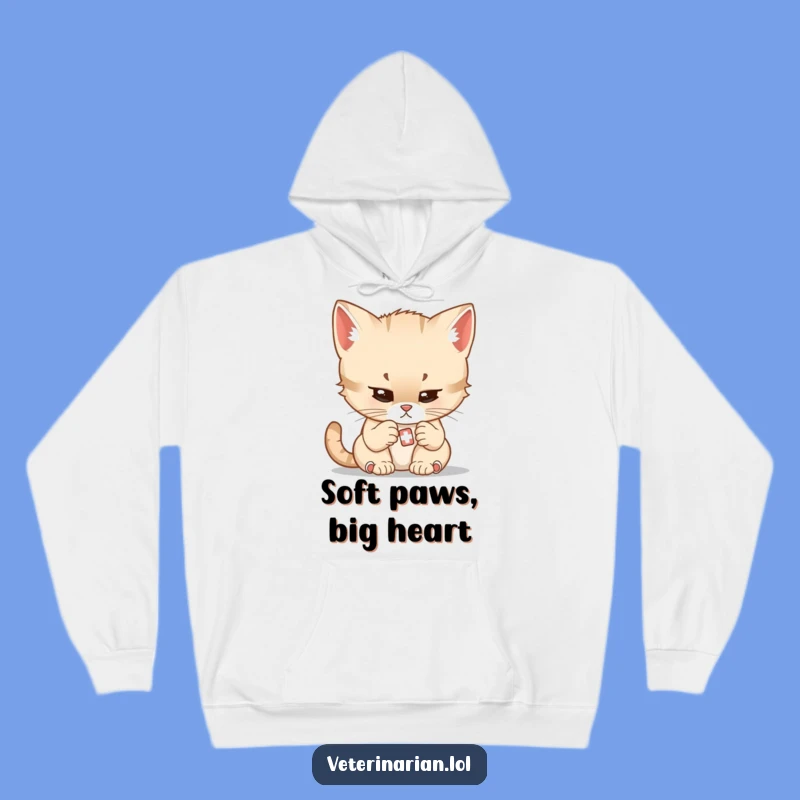 Funny Kitten Doctor Hoodie - Cozy Caring Cat Sweatshirt Gift