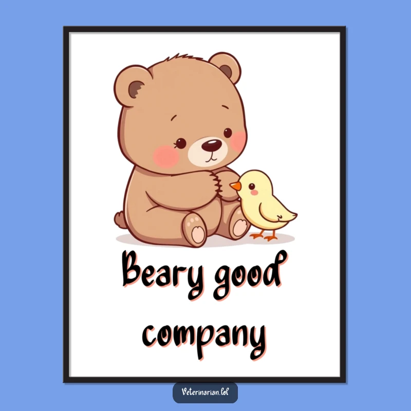 Free Printable Gentle Bear Wall Art - Comforting Downloadable Decor for a Calm Space!