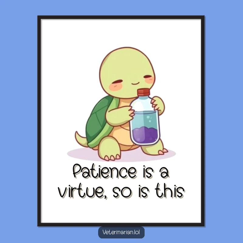 Funny Free Printable Wall Art: Turtle Potion Downloadable Decor Gift