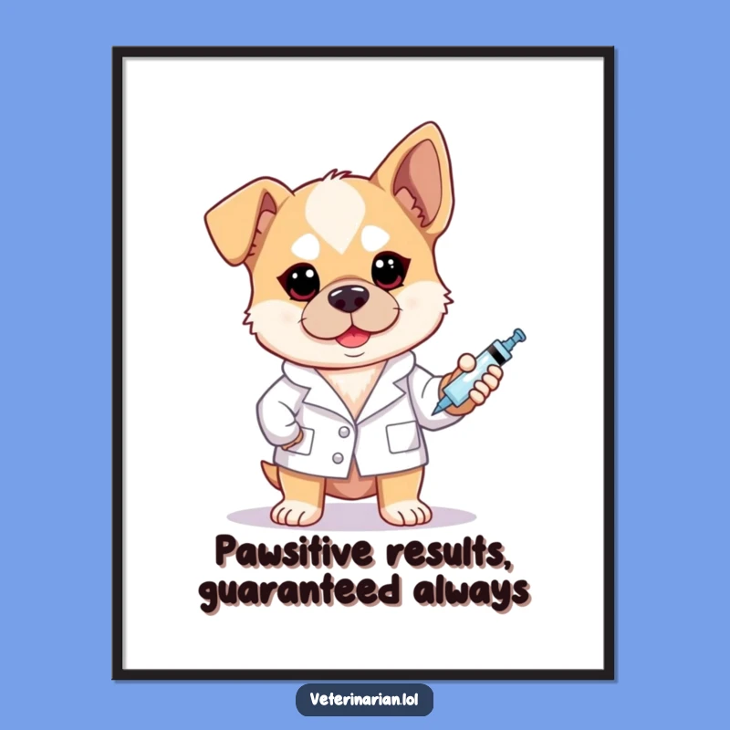 Funny Free Printable Wall Art: Brave Dog Doctor's Office Decor