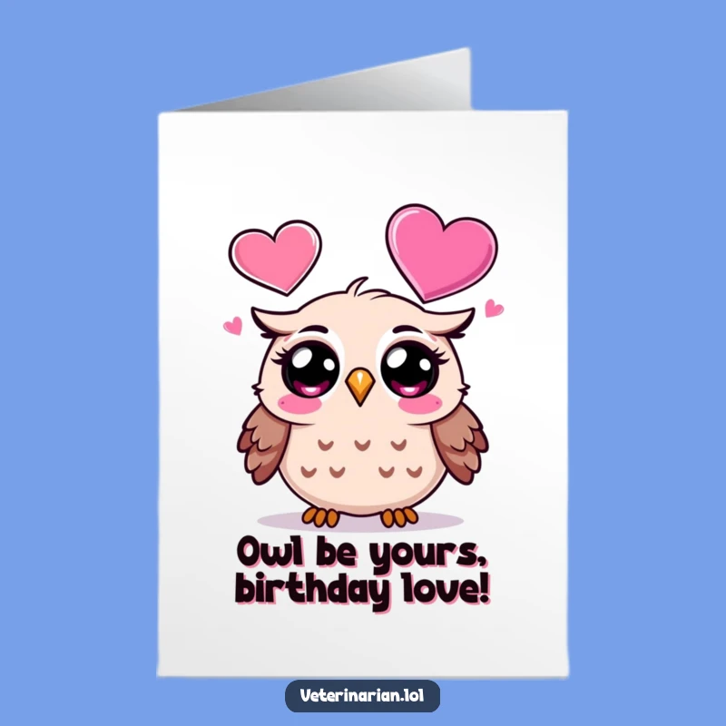 Free Printable Birthday Card: Owl Love - Whimsical Downloadable Gift!