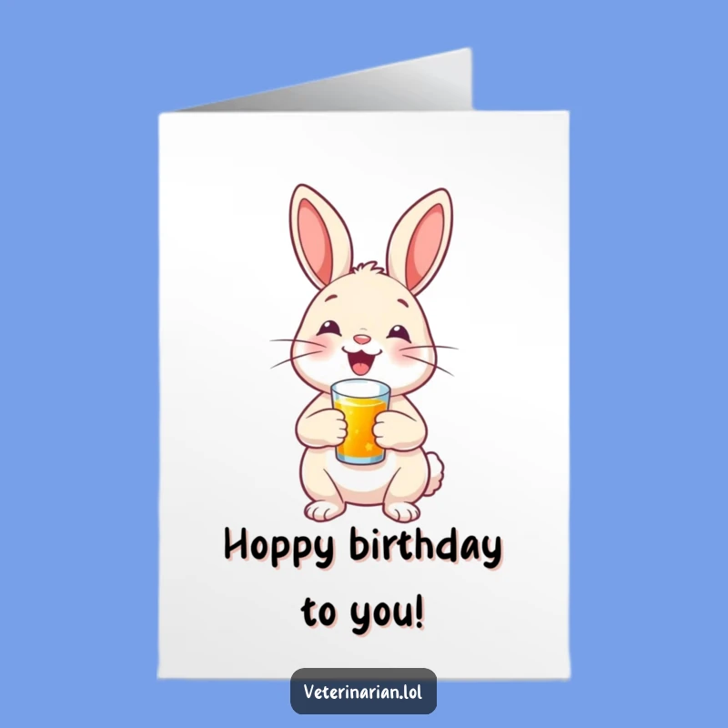 Free Printable Bunny Doctor Birthday Card - Funny Shot Gift