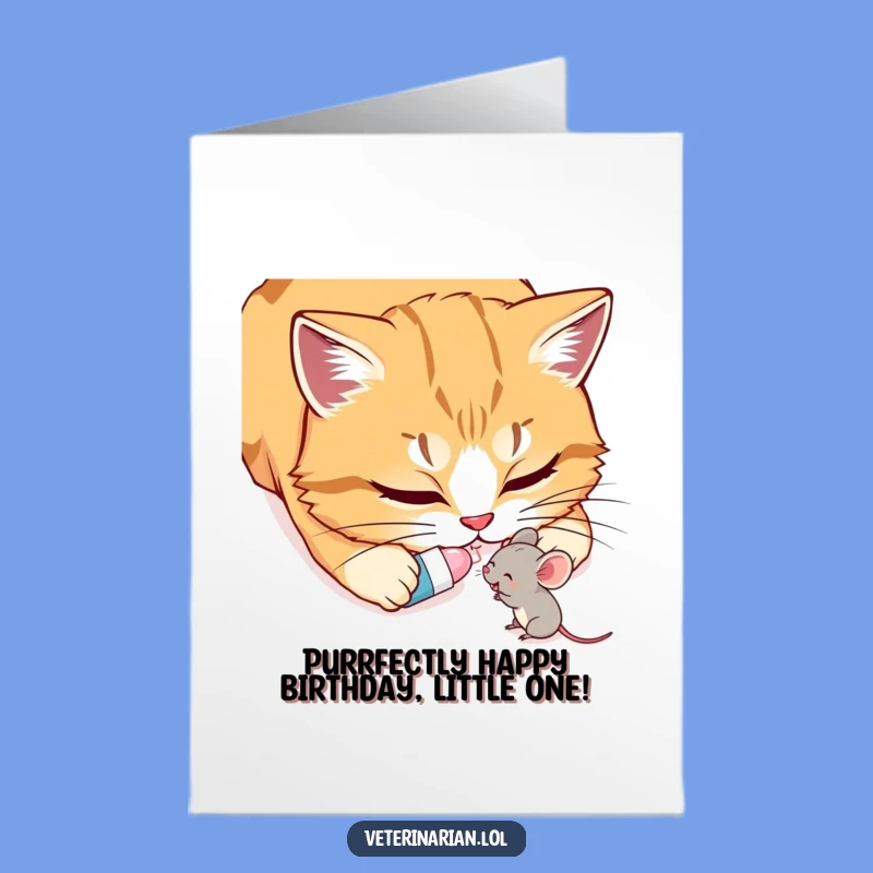 Free Printable Cat & Mouse Birthday Card - Funny Friendship Downloadable Gift