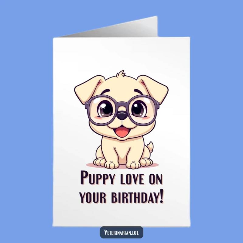 Free Printable Puppy Glasses Birthday Card - Adorable Downloadable DIY Gift for Dog Lovers