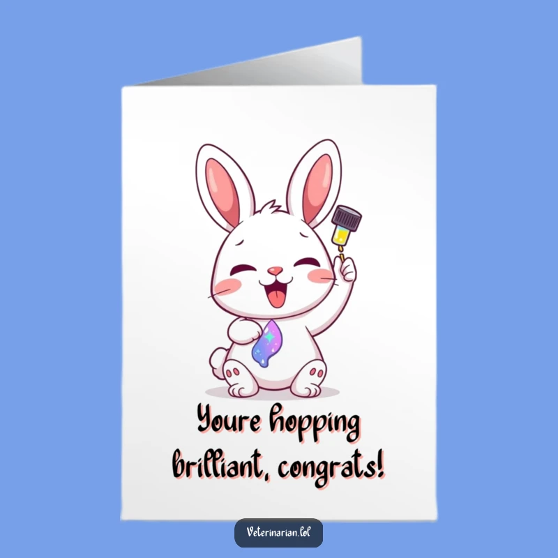 Free Printable Bunny Congrats Card: Sparkling Success - Funny Gift