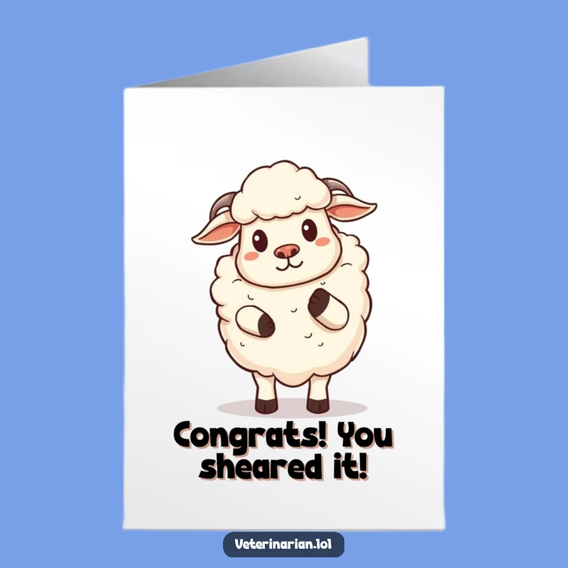 Free Printable Congrats Card: Funny Sheep Hug - Perfect Downloadable Gift!