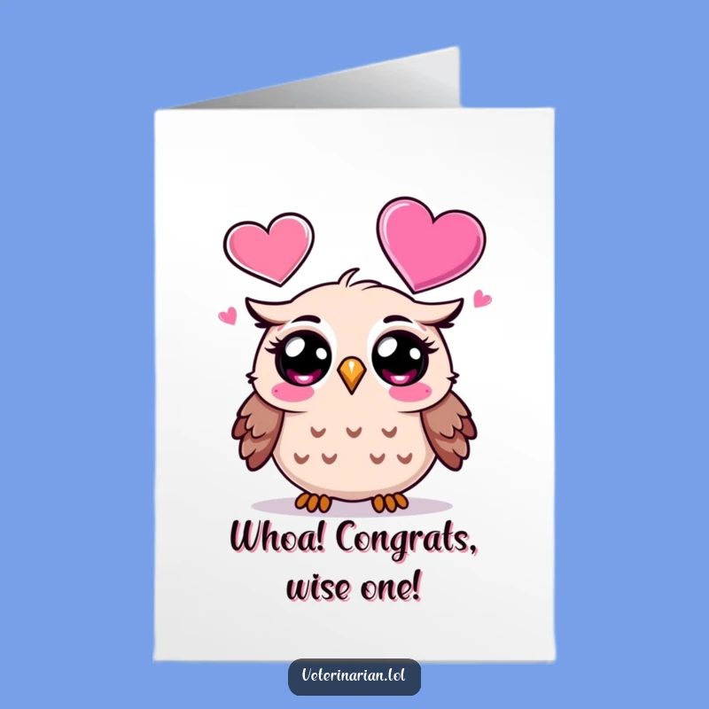 Free Printable Congrats Card: Owl's Love Surprise - Unique Downloadable Gift!