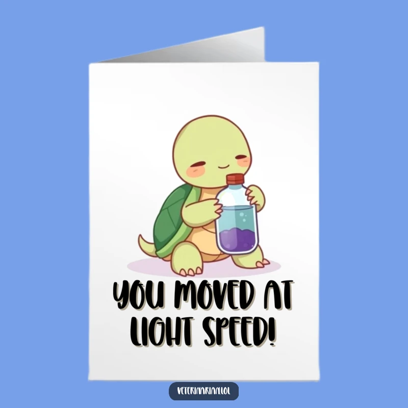 Free Printable Congrats Card: Turtle Potion Humor Downloadable Gift