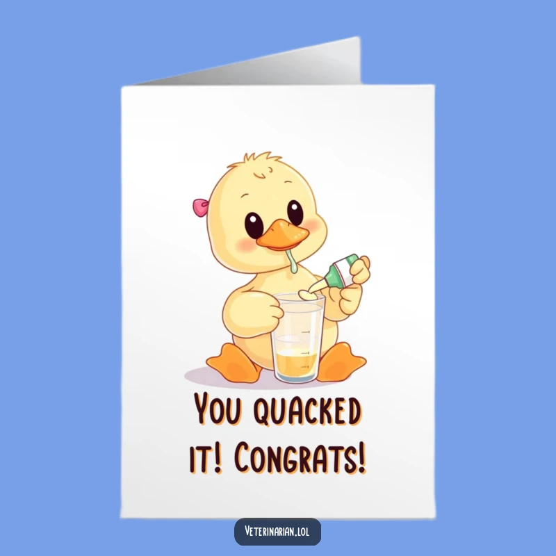 Free Printable Congrats Card: Funny Duck Doctor, Perfect DIY Downloadable Gift!