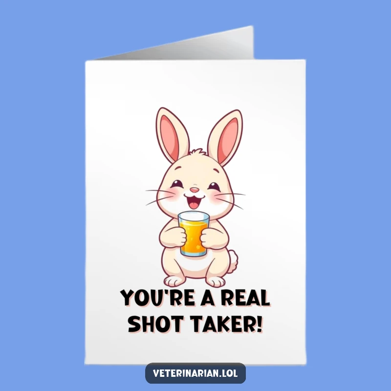 Free Printable Bunny Doctor Congrats Card - Healthy Wishes