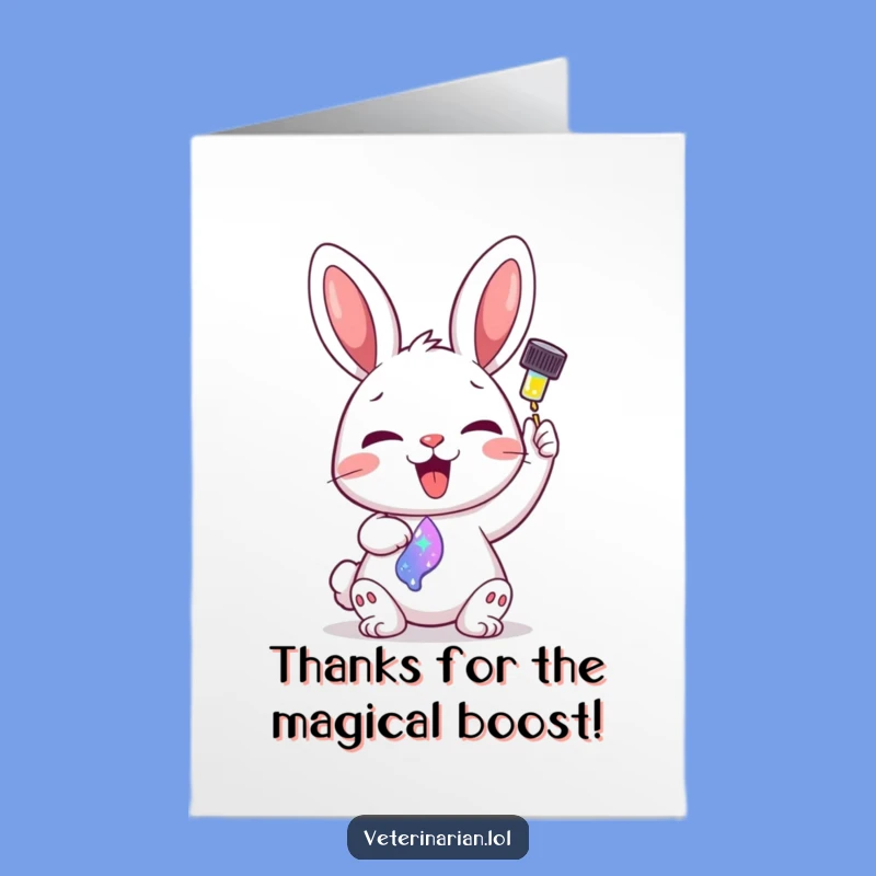 Free Printable Bunny Thank You Card: Sparkling Gratitude - Funny Gift