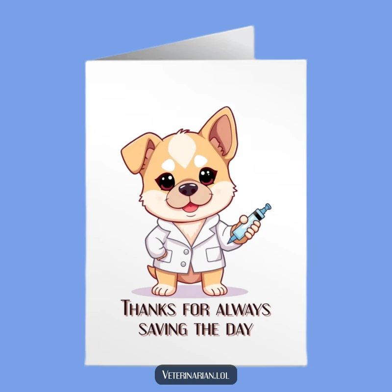 Free Printable Thank You Card: Dog Doctor's Healing Touch Humor
