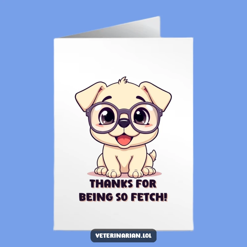 Free Printable Puppy Glasses Thank You Card - Cute Downloadable DIY Gift for Expressing Gratitude