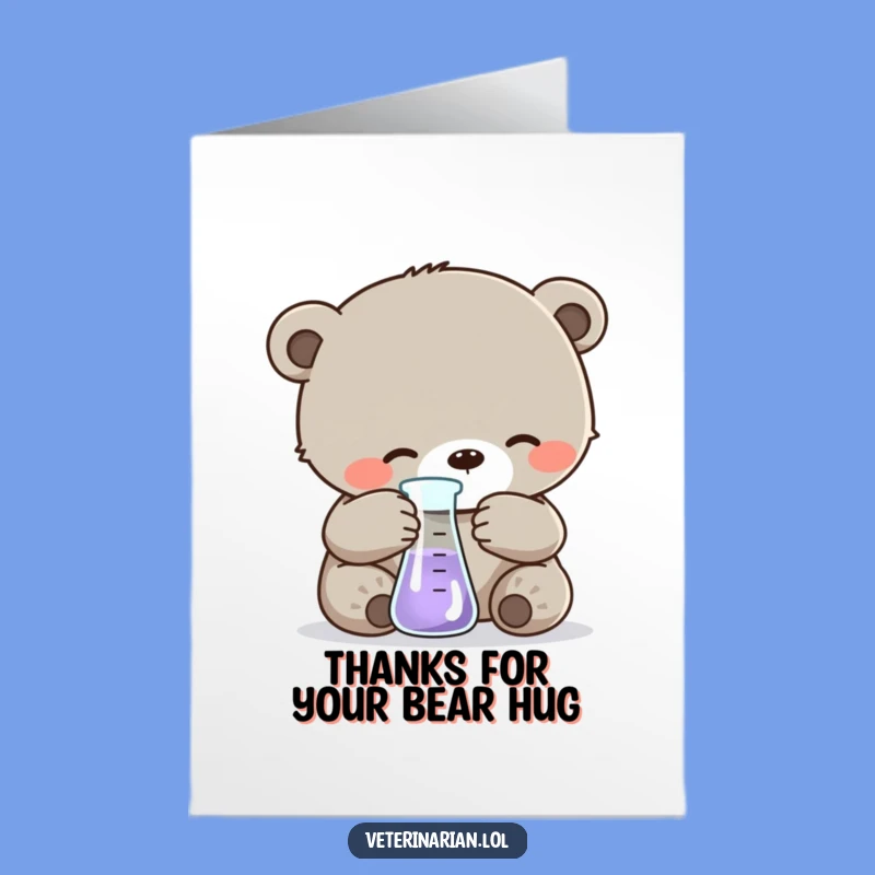 Free Printable Thank You Card: Bear Cub Helper - Grateful Downloadable Gift!