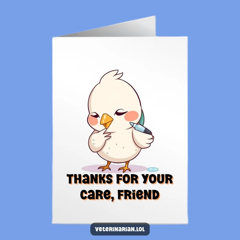 Hilarious Free Printable Thank You Card: Bird Dropper for Your Kindness